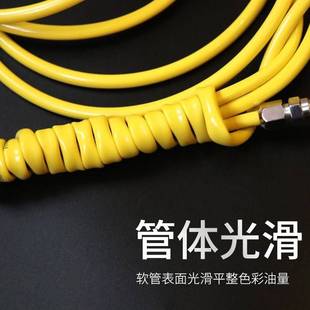 弹簧气管软管伸缩5x8气泵空压机气动绿螺旋风管子8mm木工快速接