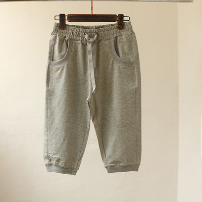 松紧腰韩版数据运动休闲七分裤