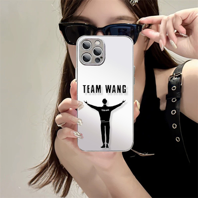 TEAMWANG王嘉尔同款适用苹果16promax手机壳iqoo12小仙女补妆镜小米15个性潮男reno13华为Pura70电镀镜子壳