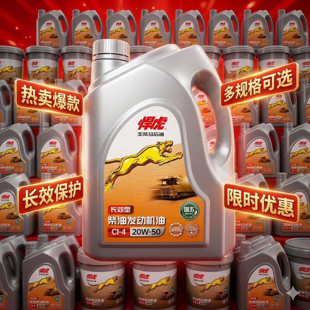 悍虎CK4柴机油10W-40柴油发动机油 4L 货车客车轻卡长效合成机油