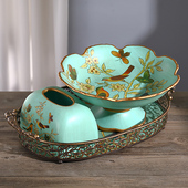 美式 饰摆设 玛格丽特系列纸巾盒摆件客厅茶几创意果盘遥控收纳盒装