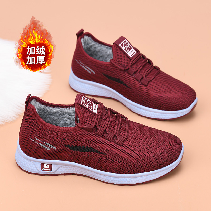 老北京二棉鞋女冬季加绒保暖软底妈妈鞋加厚防滑休闲奶奶棉靴防寒