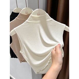 半高领假领子百搭女秋冬高档衣领软糯立领莫代尔打底背心太低神器
