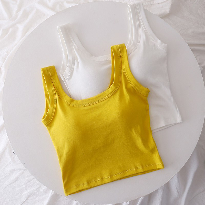 黑色女内春夏短款小背心无袖t恤