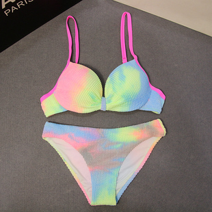 bikini 分体泳衣女大胸聚拢钢托比基尼度假泳装 2025新款 性感三点式
