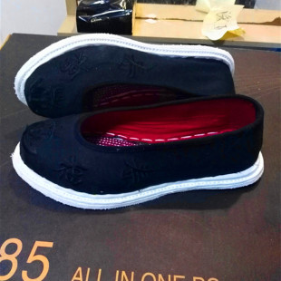 纯手工寿鞋 防臭软底透气老年圆口布鞋 男手工千层底布鞋 老北京布鞋