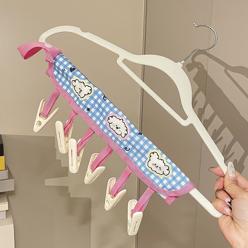 晒袜子神器晾晒架多夹子衣架阳台折叠晾袜夹挂内衣内裤多功能袜架