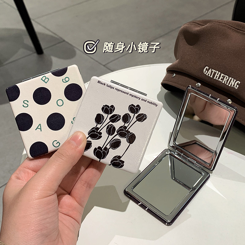复古折叠迷你小镜子女随身携带