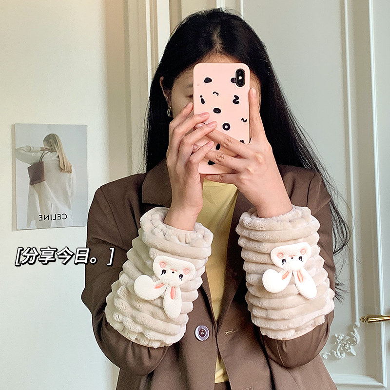 可爱袖套女款办公室秋冬图片