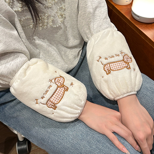 上班耐脏防脏可爱高颜值办公室秋冬天羽绒服成人手臂护袖 袖 套女款