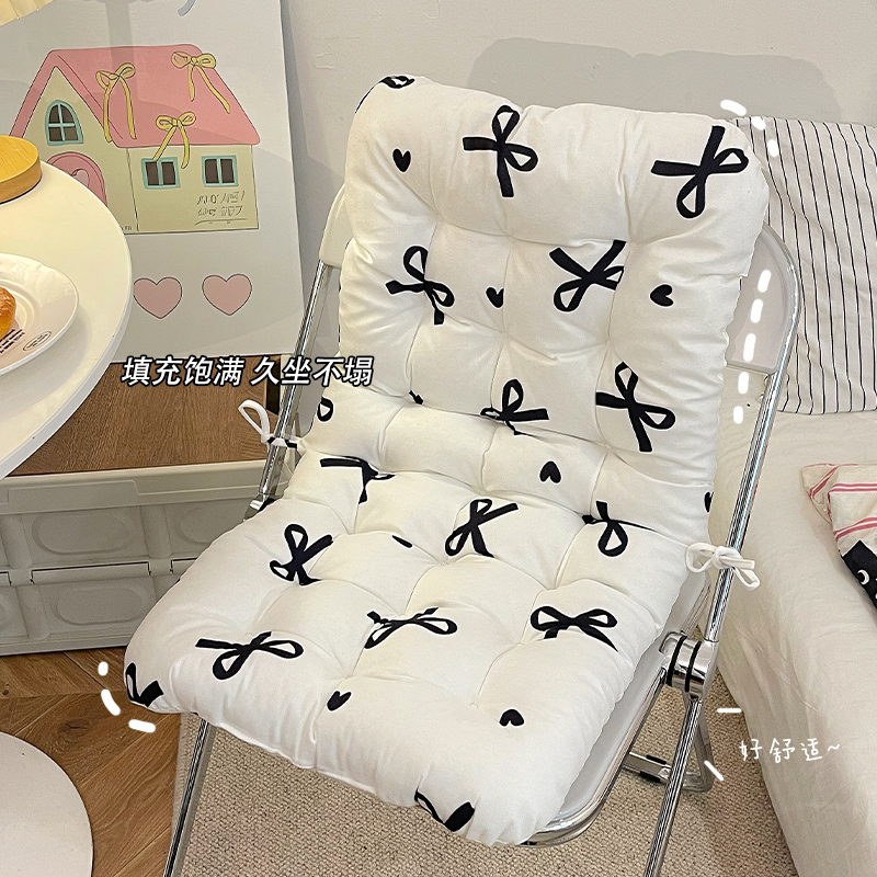 蝴蝶结坐垫靠背垫一体式