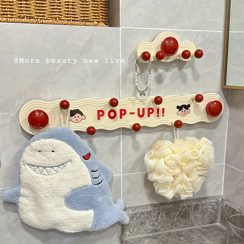 挂钩一排长条墙上壁挂浴室吸盘免打孔衣钩强力承重门后挂衣架墙壁