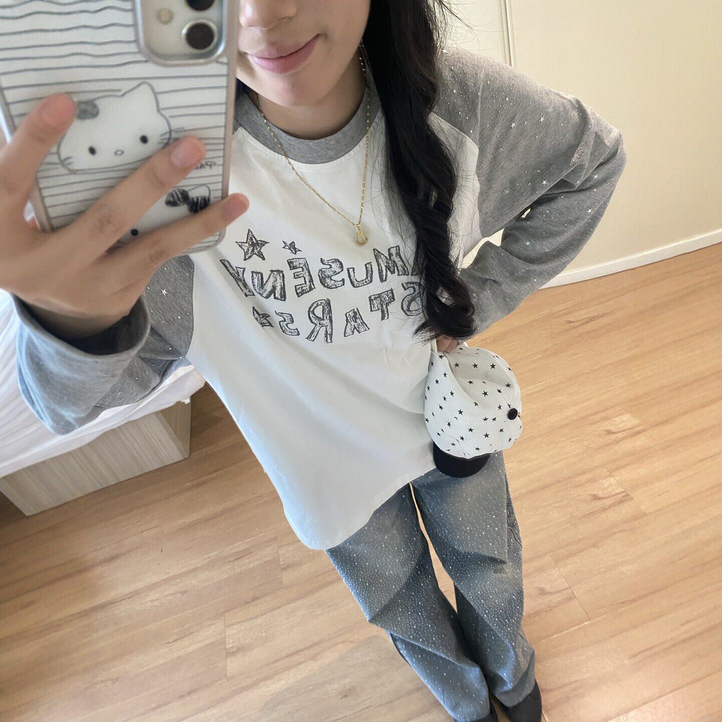 美式复古星星亮片设计感