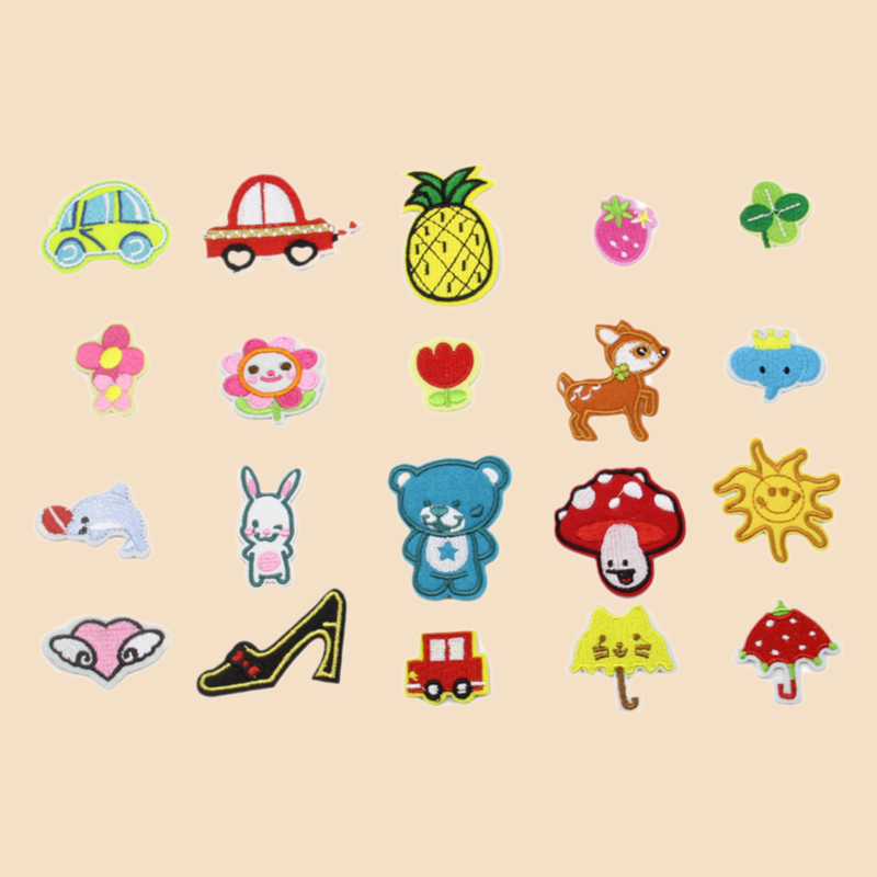 卡通图案迷你布贴补洞衣贴衣服破洞贴花修补贴牛仔裤贴布小补丁贴