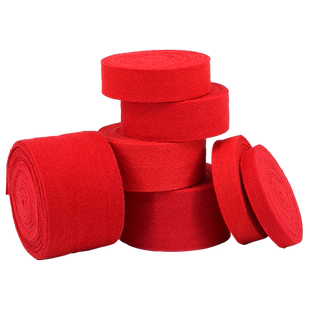 纯棉红丝带衣服装饰包边条包装布带布条人字带带子滚边宽织带辅料