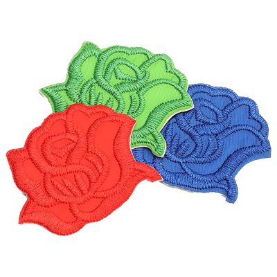 羽绒服免缝自粘补丁贴小号刺绣花朵布贴衣服破洞修复修补无痕补贴