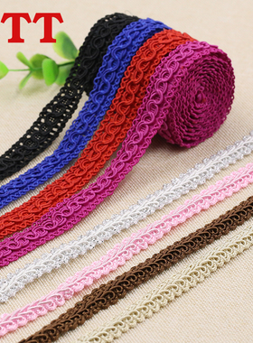 彩色黑色白色蜈蚣人字花边织带衣服服装窗帘配件编织diy装饰辅料