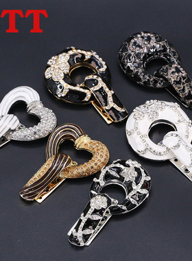 大衣皮草貂皮裘皮纽扣扣子鸭嘴扣黑色白色对扣搭扣水钻女士装饰