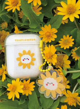 低价清仓 /适用于Airpodspro耳机壳1/2代闪粉太阳花ins风可爱耳机壳透明软壳