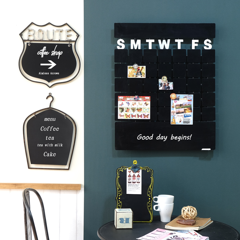 美式复古墙面小黑板壁饰带磁铁