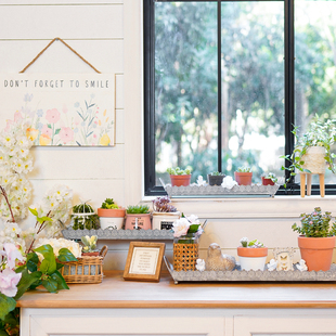 法式复古做旧铁艺托盘ins风冲压雕花装饰桌面摆件收纳盘客厅餐厅