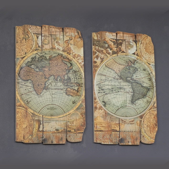 loft工業風美式法式鄉村複古鐵藝立體球形挂圖木板挂畫裝飾畫在類目 家居飾品, 壁飾中 - 來自Buy2taobao.com提供專業的淘寶代購服務