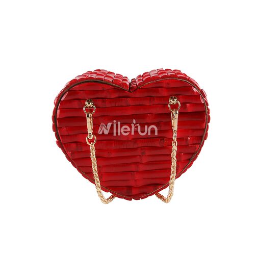 Nilerun爱心款竹节手工拼接包包