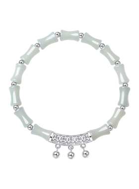 winy和田玉竹节手链送女友礼物