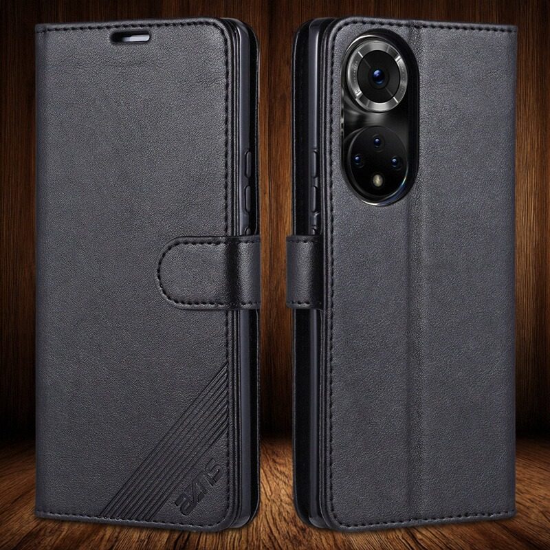 适用荣耀50Pro手机壳翻盖式防摔全包皮套华为可插卡钱包款式保护套男女时尚软胶简约皮夹