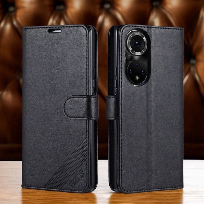 适用荣耀50SE手机壳翻盖式防摔全包皮套华为可插卡钱包款式保护套男女时尚软胶简约皮夹