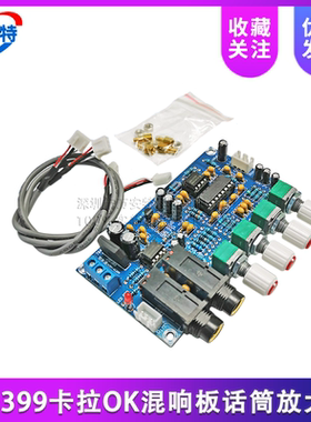 PT2399卡拉OK混响板话筒放大板K歌唱放功放前置板高清AC双12V20W