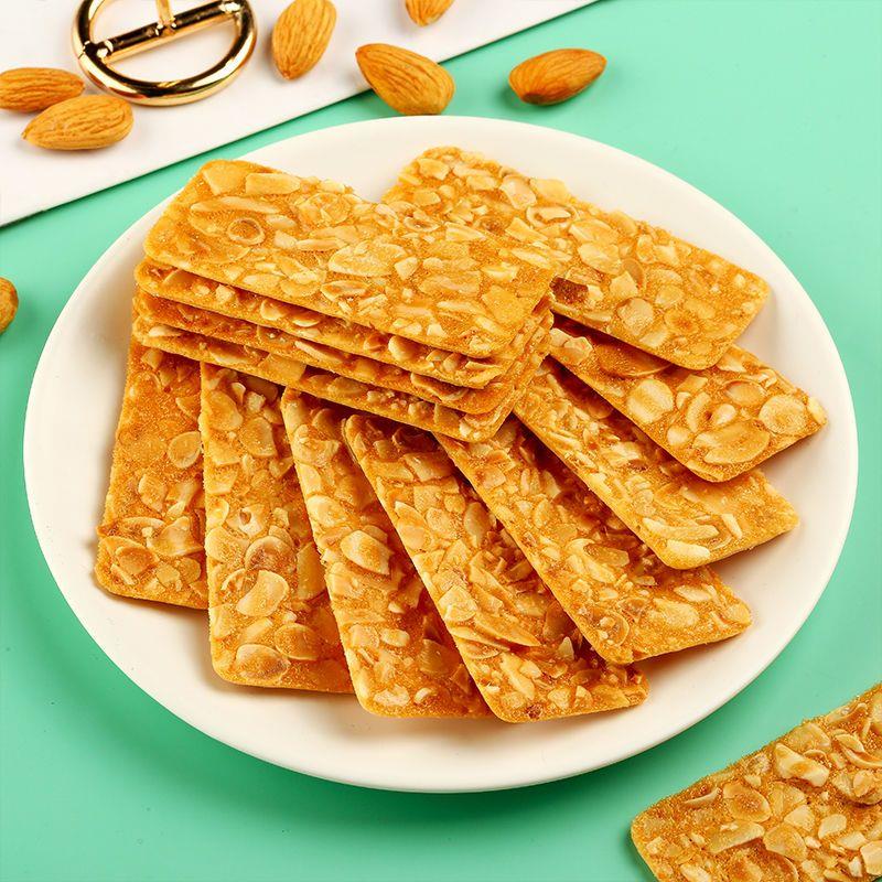 NAK坚果杏仁脆片瓦片芝麻饼零食多口味香甜高端餐饮推荐薄脆饼干