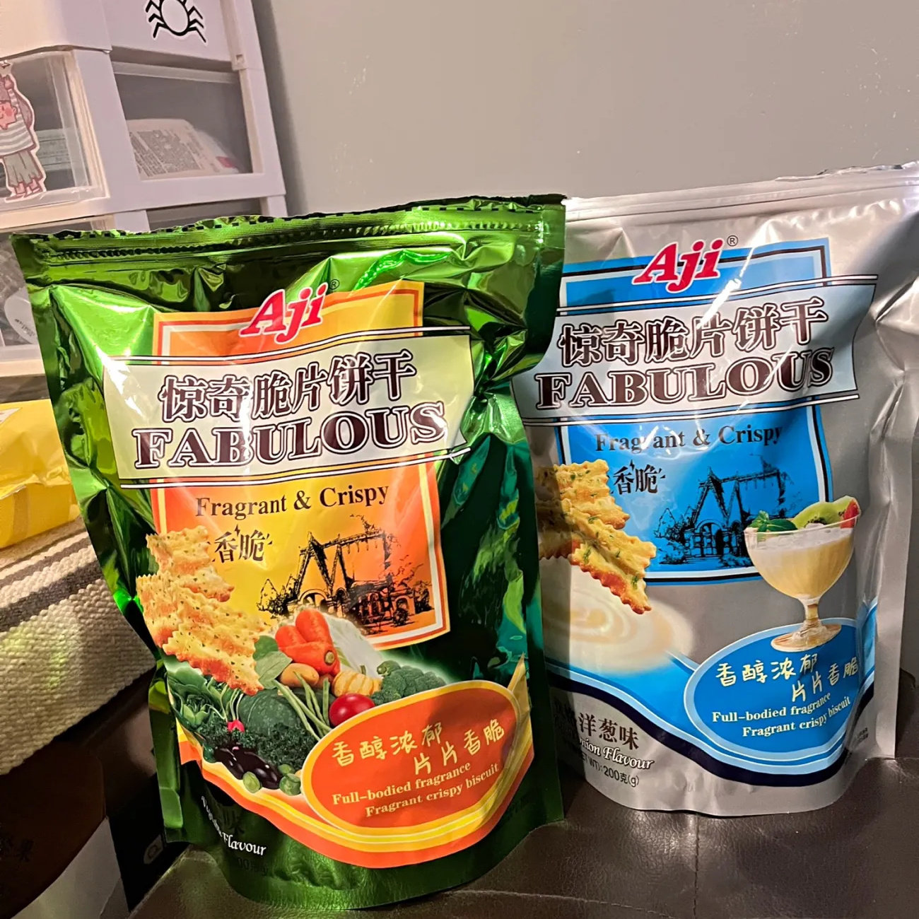 aji惊奇脆片饼干200g*5包55g早餐代餐网红零食大礼包小吃