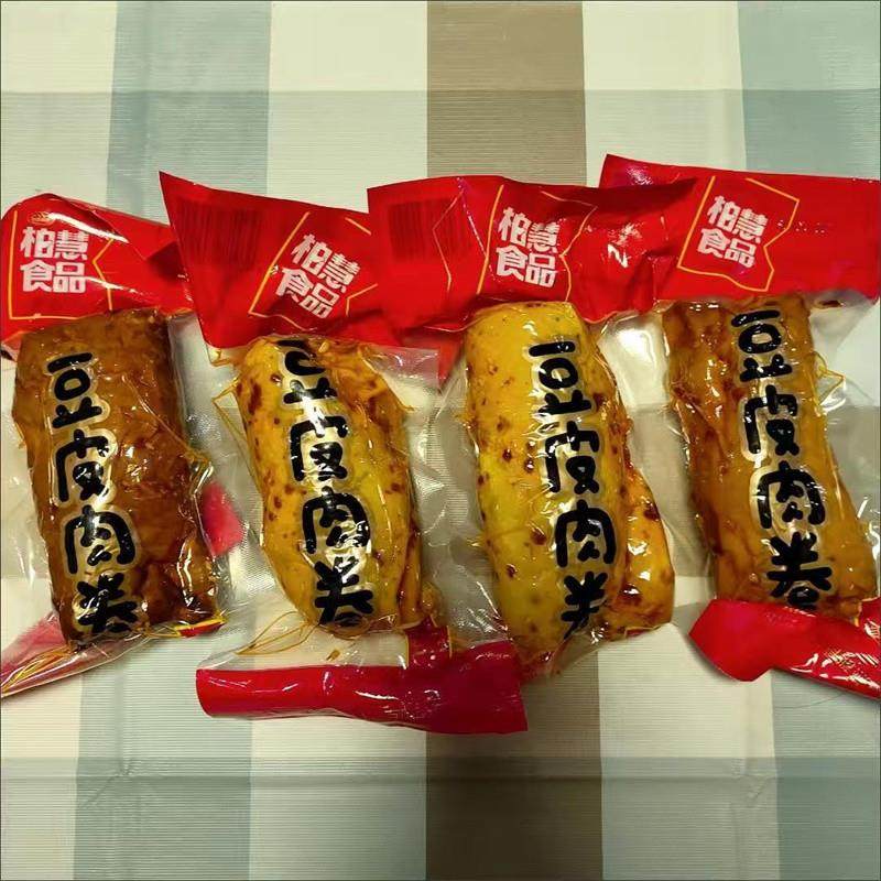 柏慧豆皮鸡肉卷手工鸡肉卷香辣干豆腐蔬菜卷金丝肉卷即食鸡胸肉卷