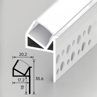 双眼皮边吊回形顶单边铝槽线条灯反光灯槽向上发光洗顶led氛围灯