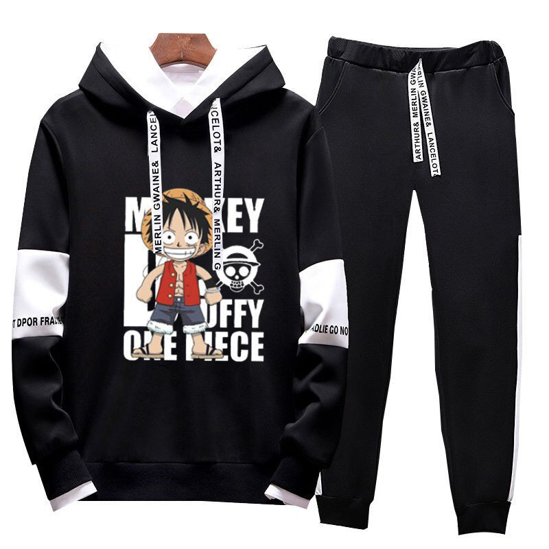 初中学生男孩子连帽卫衣运动套装