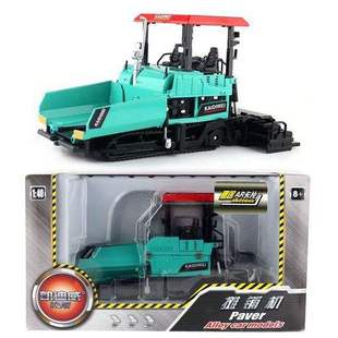 新款 1:40合金工程模型摊铺机玩具铺路沥青高速公路施工车礼盒装