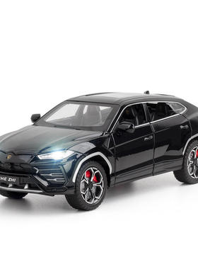 新款 车致合金车模1:24兰博野牛URUS儿童声光模型摆件玩具