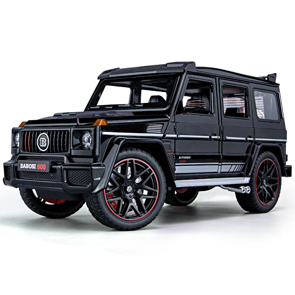 新款 1:18巴博斯G800合金声光带星空顶仿真越野车模型儿童玩具