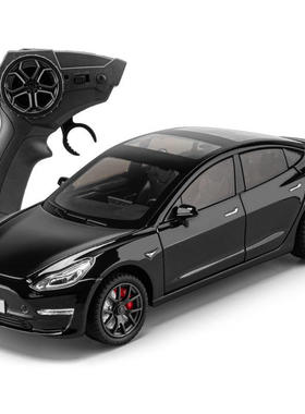 车1:24特斯拉Model3漂移遥控合金跑车声光儿童玩具车电动/遥控车