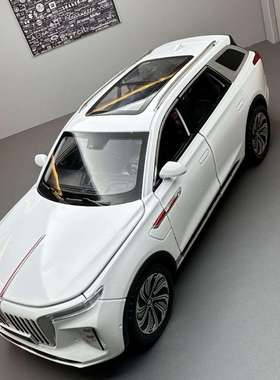 新款车致合金车模1:24六开红旗EHS9玩具汽车带声光音乐模型摆件藏