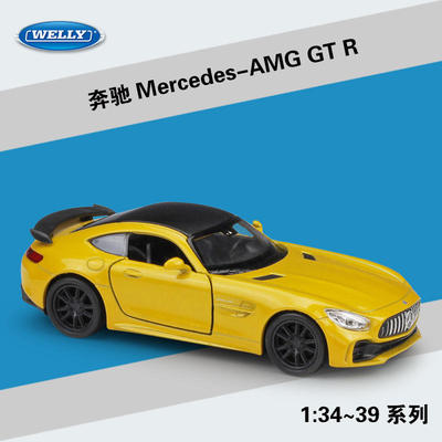 新款 威利1:36奔驰Mercedes-AMG GT R仿真合金汽车模型车玩具