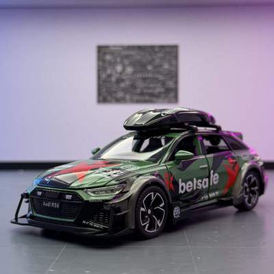 新款 驰美1比32奥RS6赛道版合金跑车模型摆件声光儿童玩具汽车