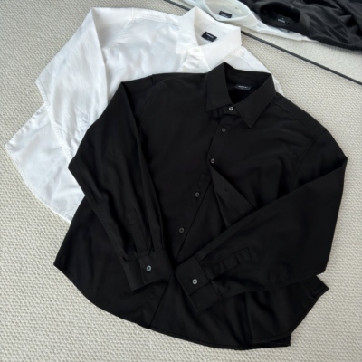 【KEBUSI】必入纯色莱赛尔天丝棉衬衫长袖休闲百搭男女#CS011