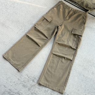 男 长裤 重水洗做旧Vintage宽松直筒多口袋工装 K019 KEBUSI