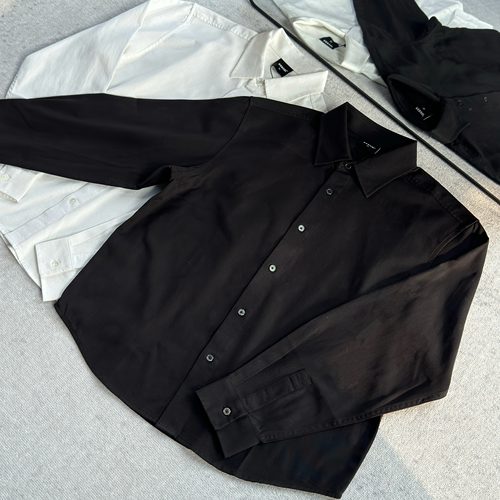 【KEBUSI】必入纯色莱赛尔天丝棉衬衫长袖休闲百搭男女#CS011