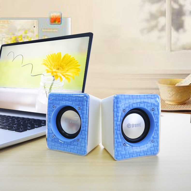 手机台式电脑笔记本桌面插线有线通用小音箱立体声音响双喇叭大声