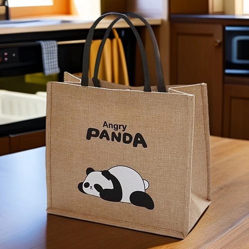 ins新款女士环保帆布包包手提袋大容量便当包便携亚麻通勤购物袋