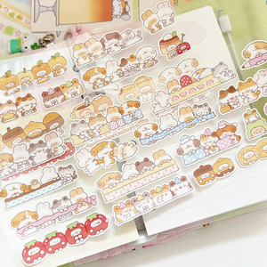 现/汤圆肉多多原创新款天天都可爱排排坐 趴趴乐园和纸胶带贴纸卷