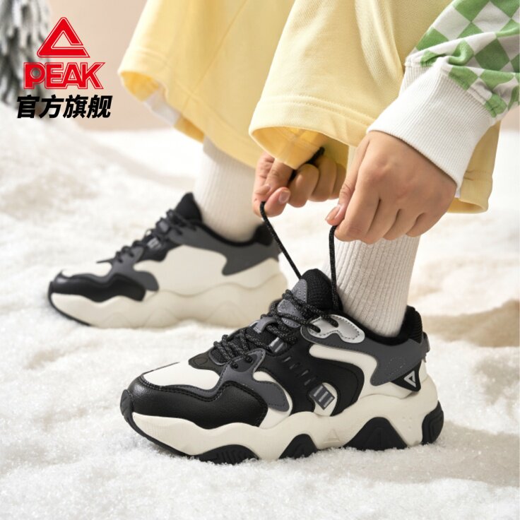 匹克态极大三角6371面包鞋女冬季厚底增高休闲懒人鞋运动老爹鞋子